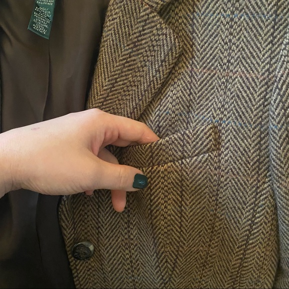 RALPH LAUREN - 90s Wool Tweed Blazer (Vintage) - Picture 9 of 9